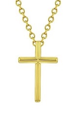 remarkable unisex classic cross baby necklace